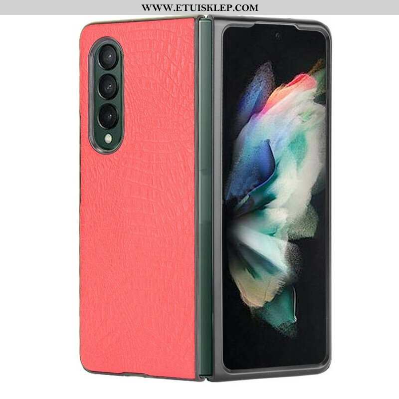 Etui do Samsung Galaxy Z Fold 3 5G Sztuczna Skóra Krokodyla